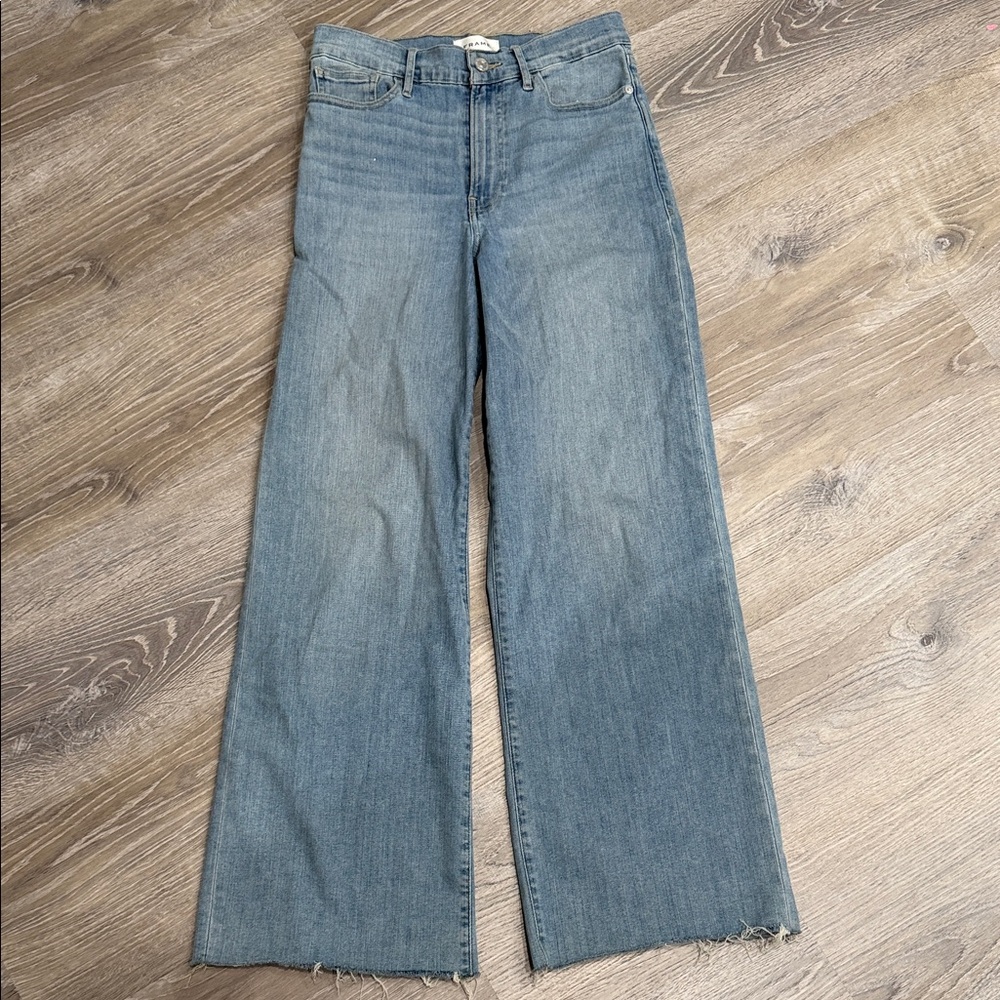 Frame Denim Light Blue Wide Leg Jeans
